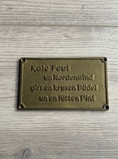 Massiv Messing Schild Plakette