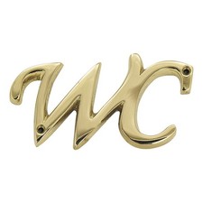 Türschild Schrift WC