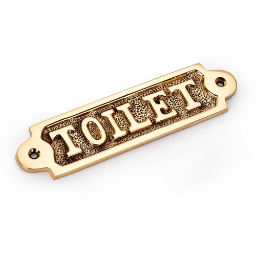 Türschild toilet aus messing - türschild,