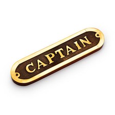 Maritimes Türschild Captain