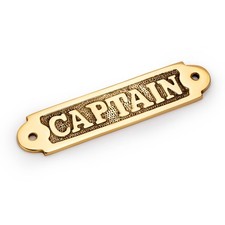 Maritimes Türschild Captain