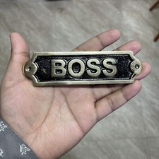 2er Set Messing Schild Boss