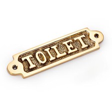 Türschild Toilet aus Messing