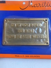 Messingschild Maritim